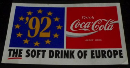 5529-1 € 1,00 coca cola sticker 15x10cm